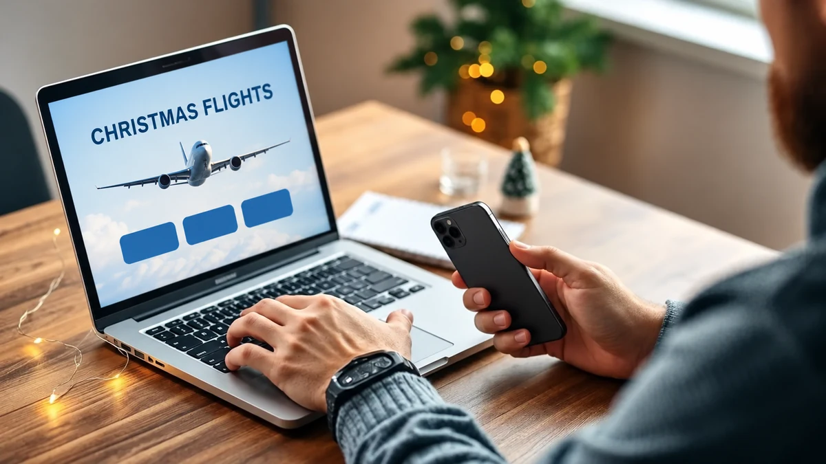 Simple Christmas flights planning display