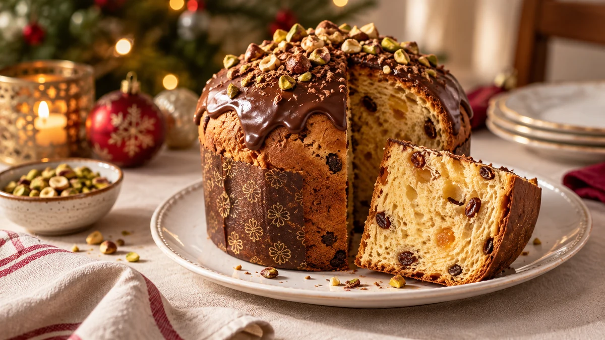 Sliced chocolate chip bread on a serving board