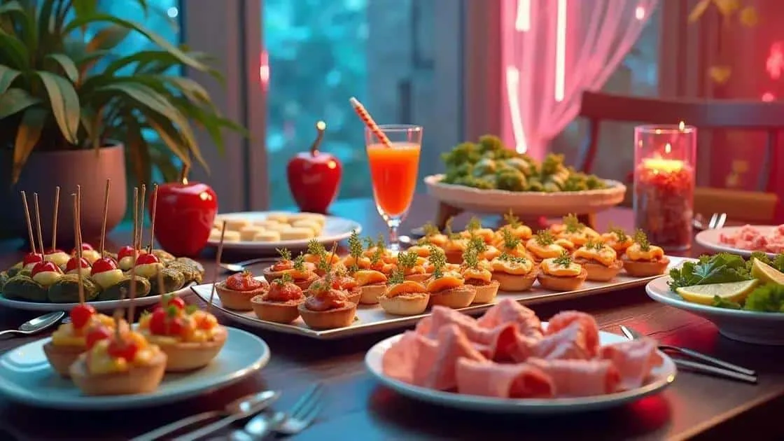 Small bites for a Christmas buffet