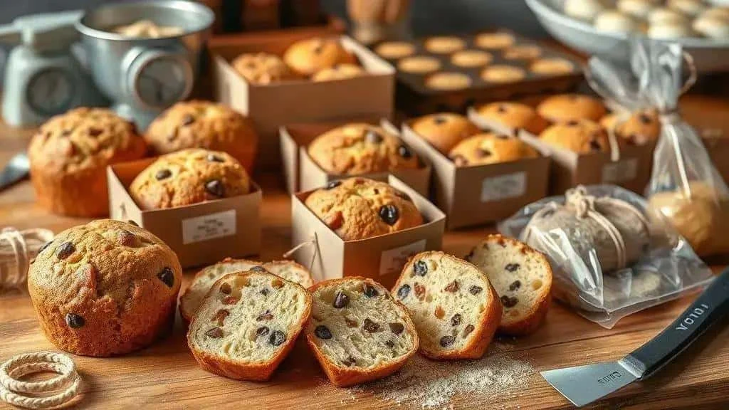 Small homemade panettone loaves ready for Christmas