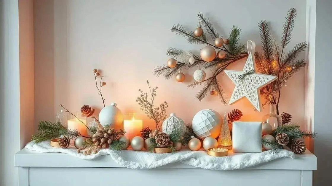 Small rustic arrangement with a star ornament and evergreen branches Small rustic arrangement with a star ornament and evergreen branches