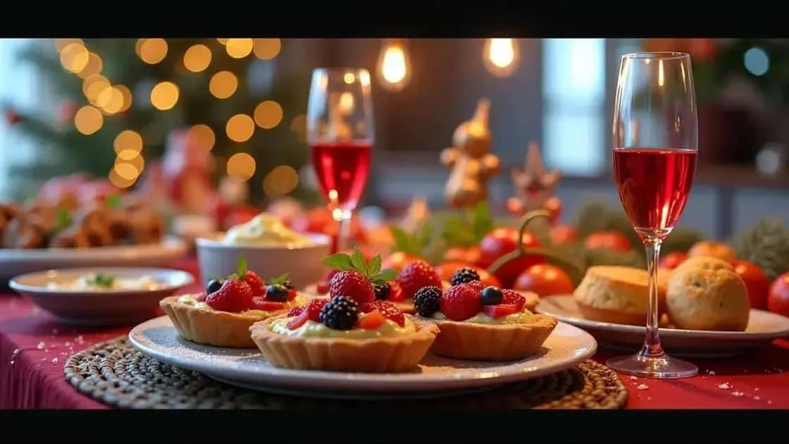 Small savoury tarts for a festive buffet