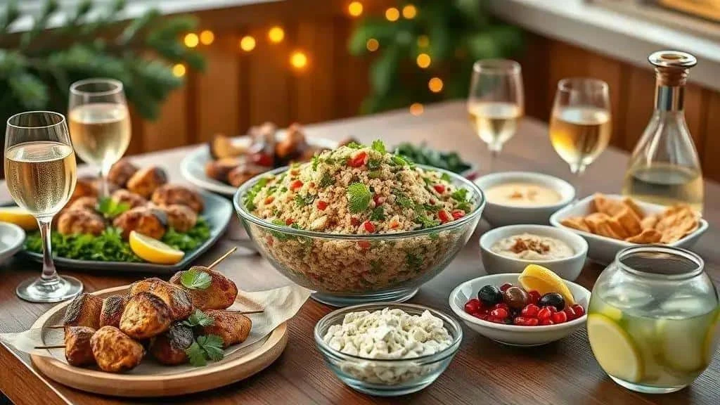 Tabbouleh served with a festive meal