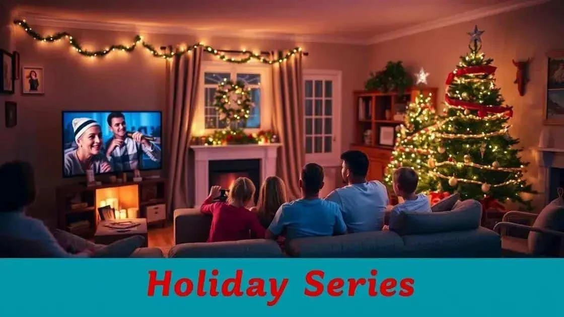 Television in a decorated Christmas room