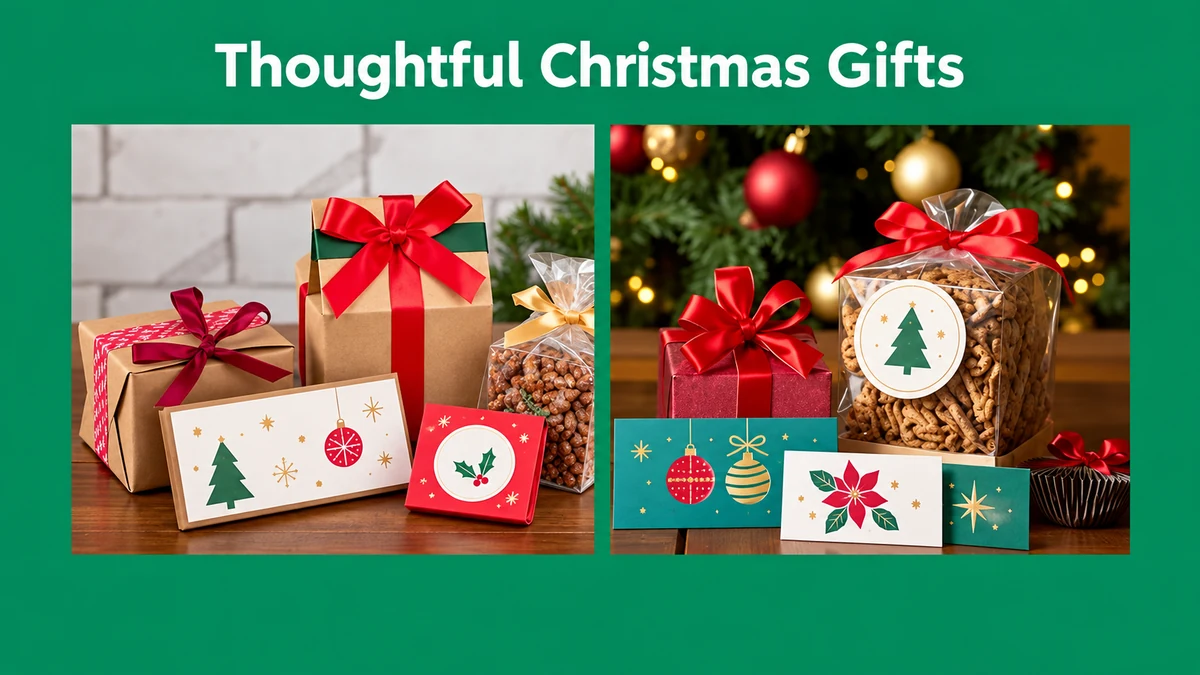 Thoughtful Christmas gifts and decorative cards
