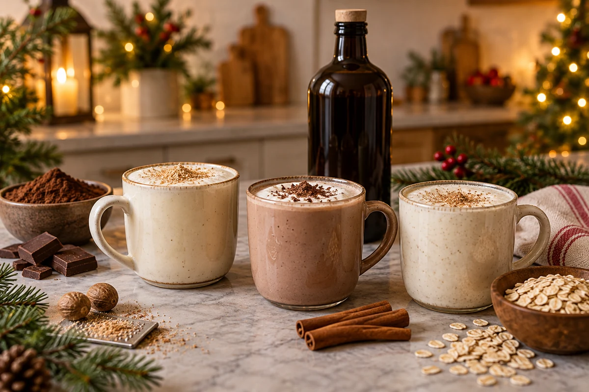 Three Christmas eggnog variations Three Christmas eggnog variations