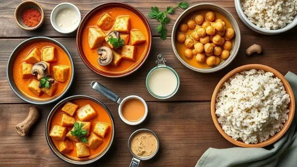 Tofu and chickpea stroganoff variations Tofu and chickpea stroganoff variations