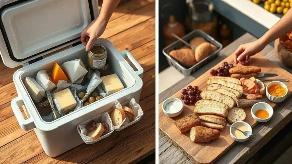 Transporting and arranging ingredients for a party board Transporting and arranging ingredients for a party board