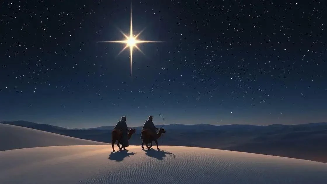 Travellers beneath a starry desert sky