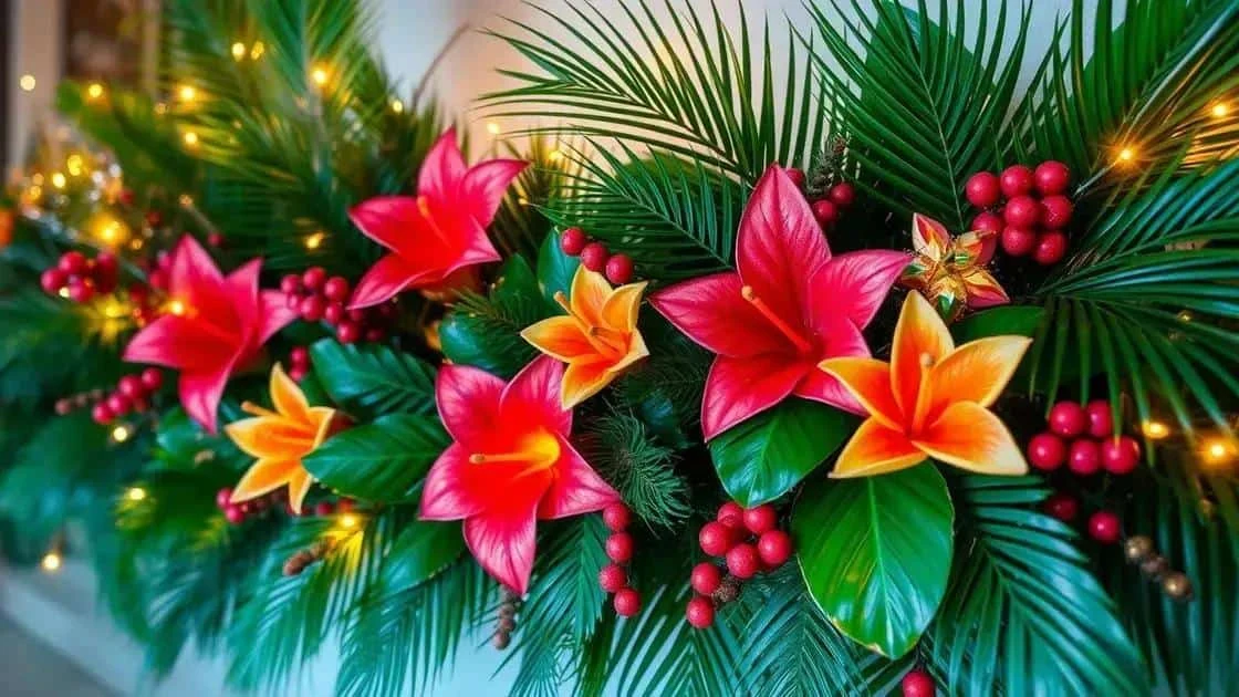 Tropical floral Christmas wreath Tropical floral Christmas wreath