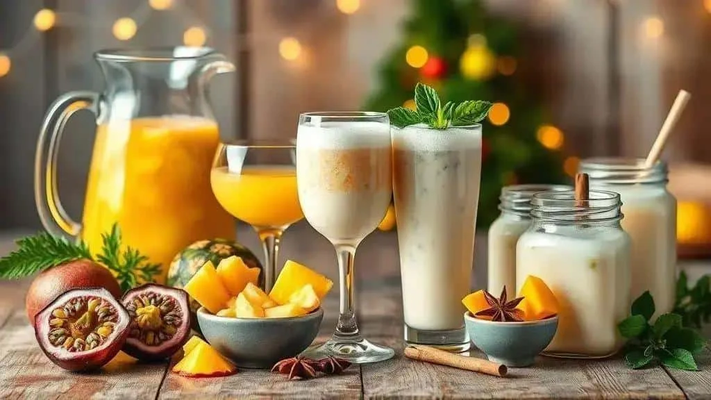 Tropical fruit juice and creamy coconut variations