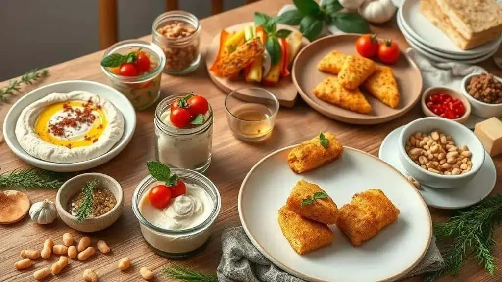 Vegan canapes and small bites