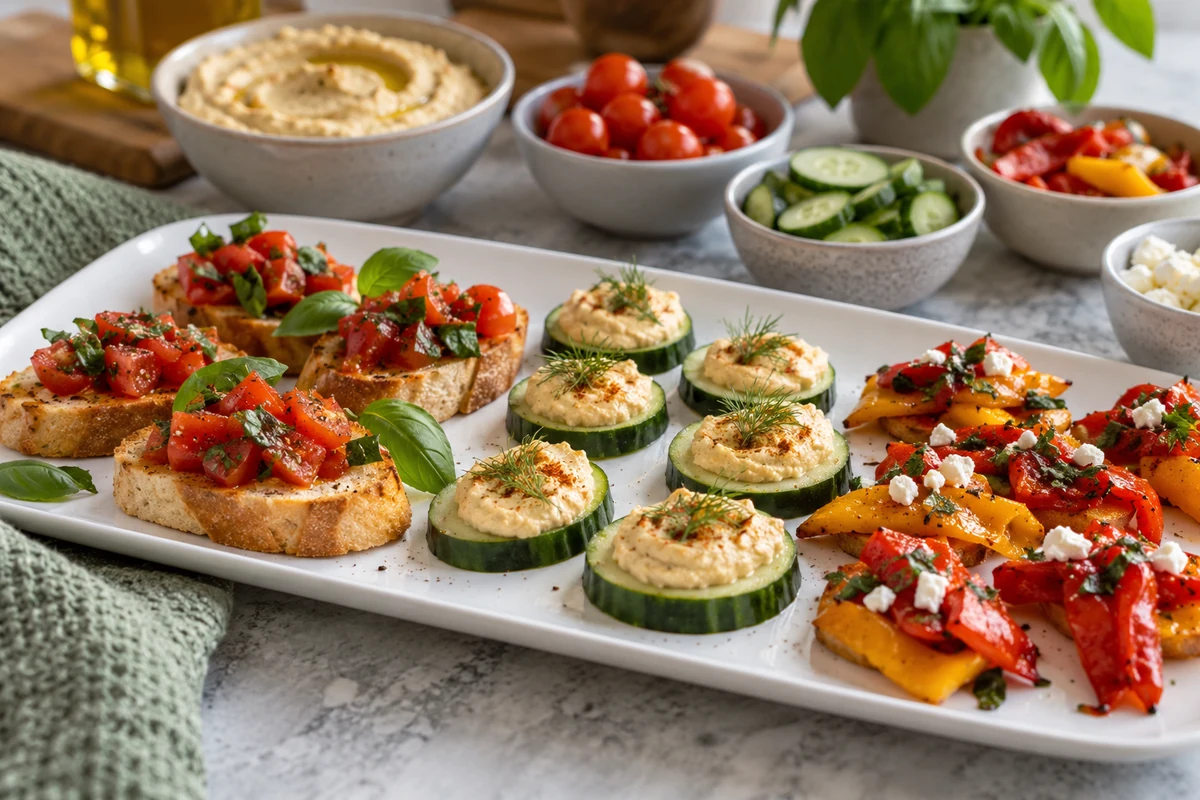 Vegetarian canapes