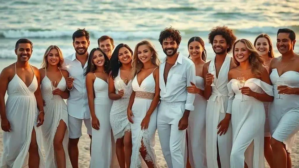 White outfits at a Brazilian New Year gathering