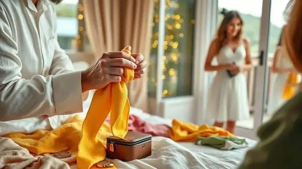 Yellow clothing and accessories for New Year