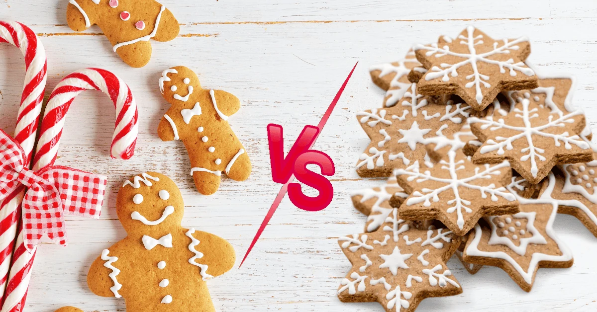 Deux assortiments de biscuits de Noël illustrant le débat biscoito ou bolacha