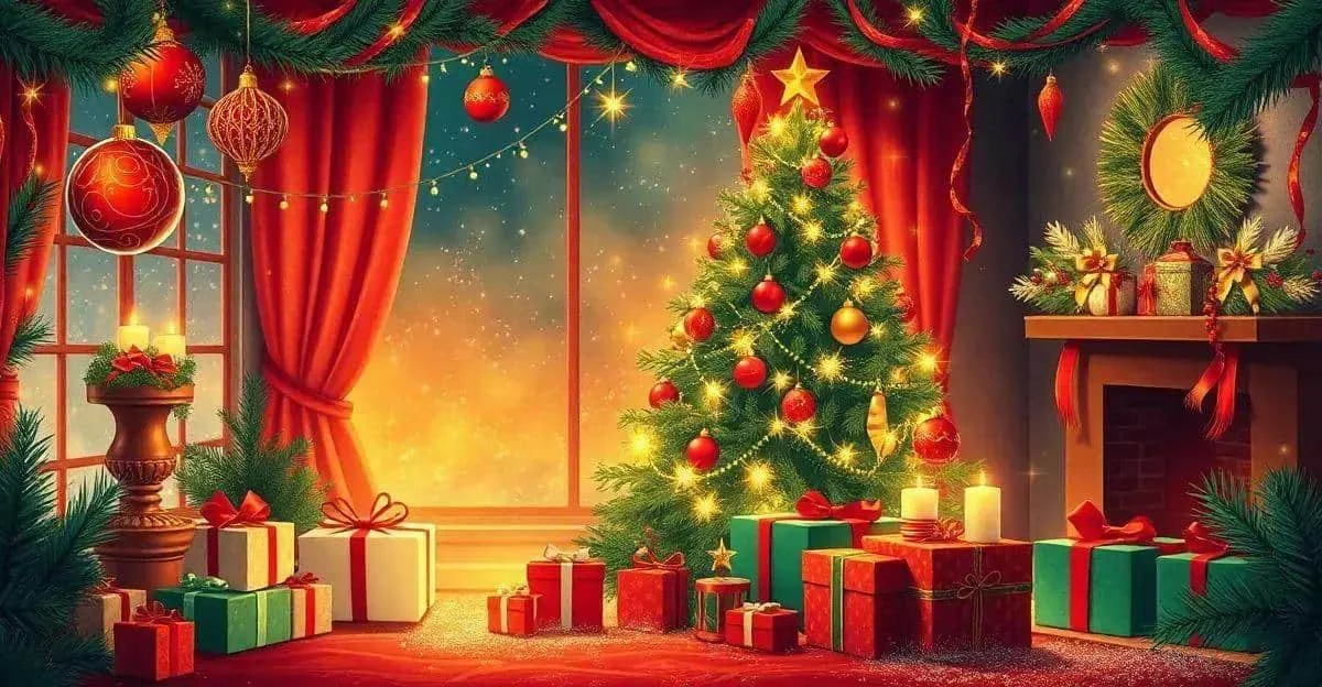 Décoration de Noël associant rouge, vert et doré