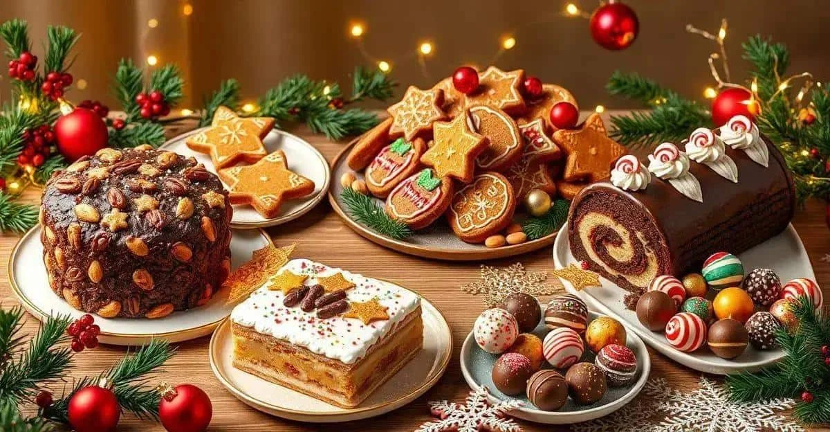 Biscuits décorés, gâteaux aux fruits et gâteau roulé pour les fêtes Biscuits décorés, gâteaux aux fruits et gâteau roulé pour les fêtes