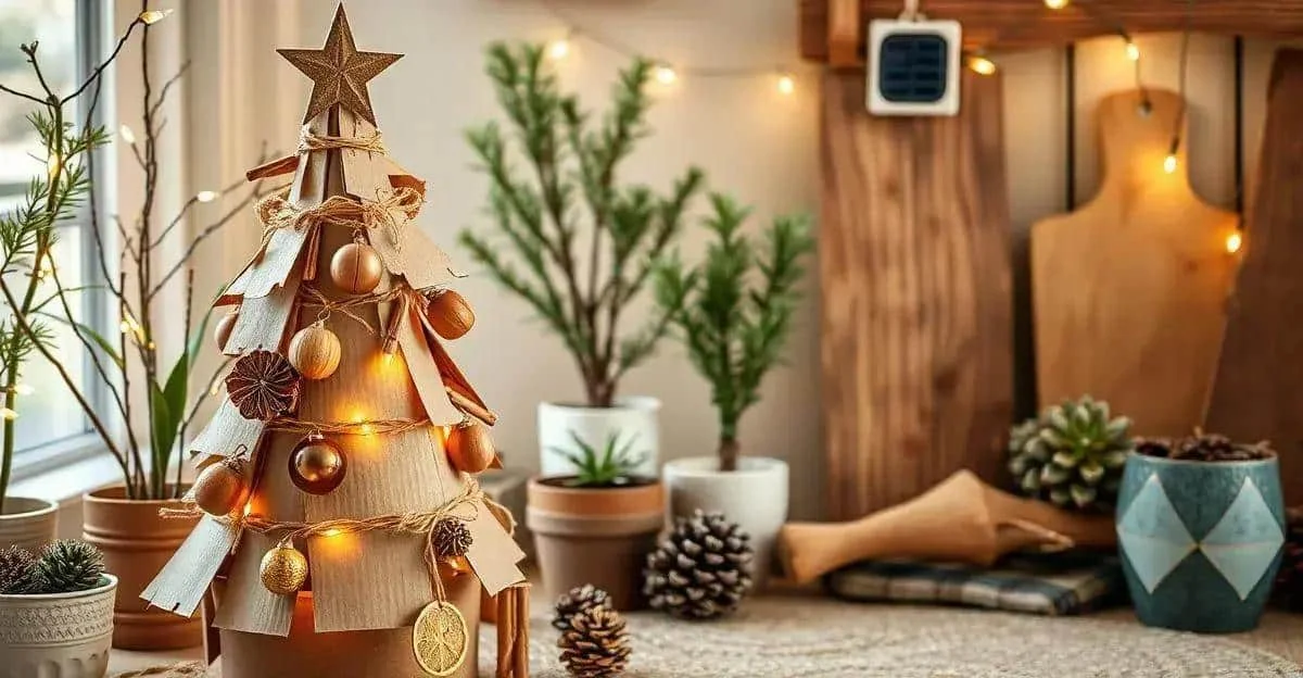 Sapin décoratif fait maison à partir de bois