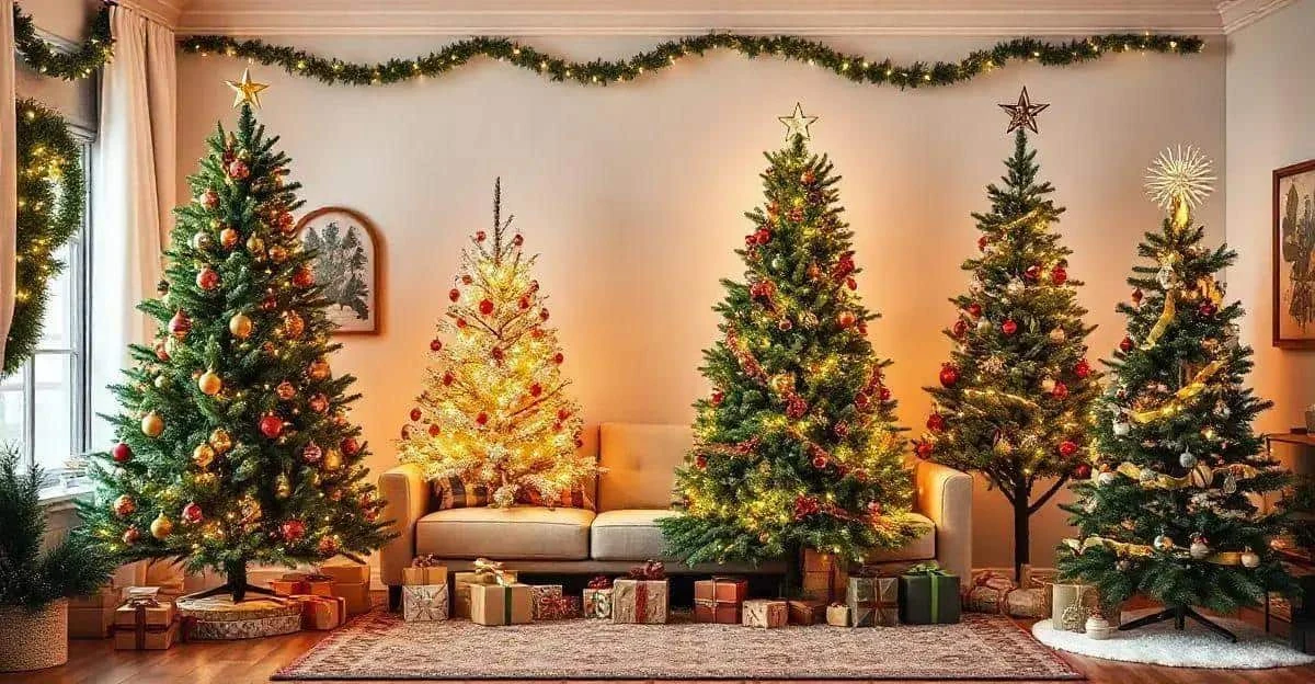 Sélection de sapins de Noël aux silhouettes différentes Sélection de sapins de Noël aux silhouettes différentes