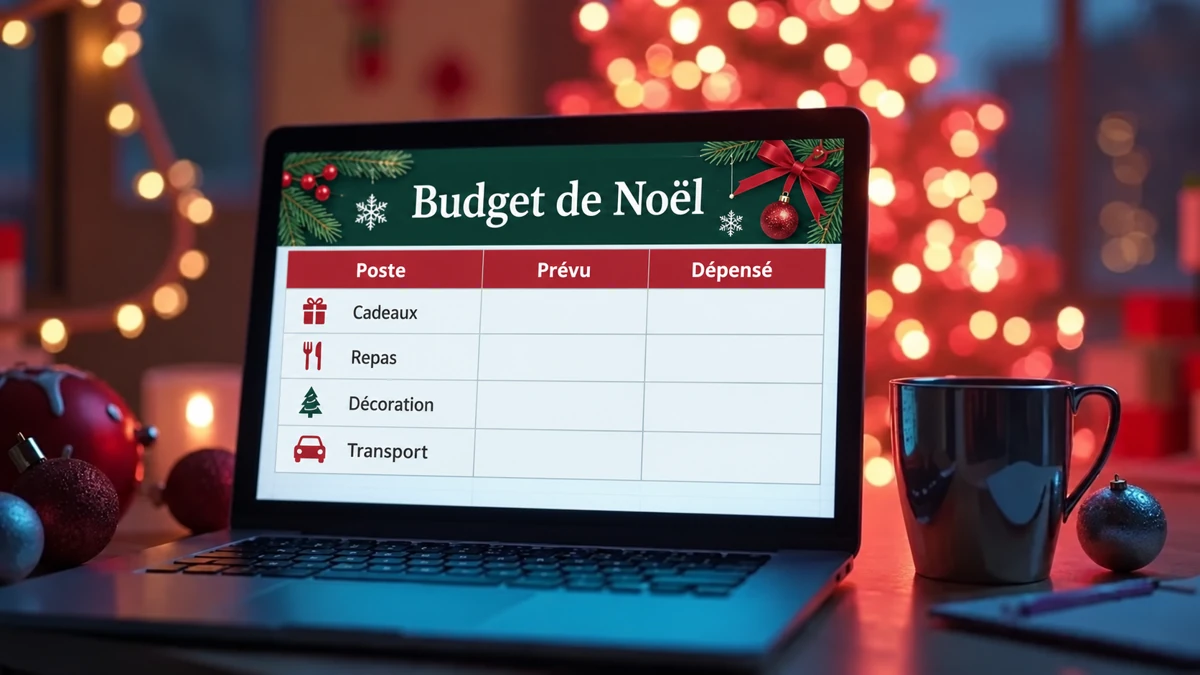 Tableau illustratif en français pour le budget de Noël