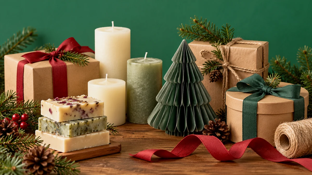 Créations artisanales et décorations présentées pour les fêtes