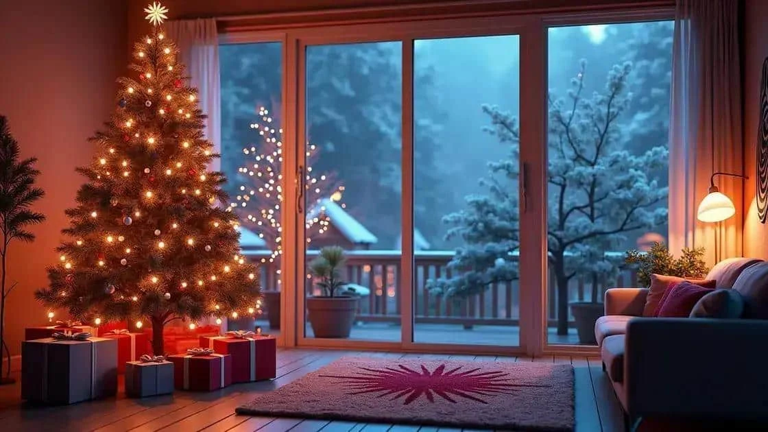 Un sapin décoré dans un salon pour illustrer les préparatifs des cadeaux de Noël