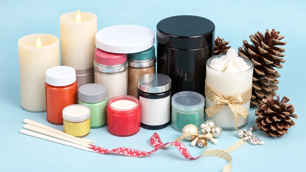 Fournitures pour décorer des bougies de Noël sans flamme
