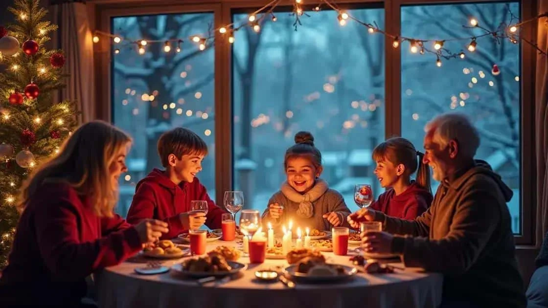 Illustration d’une famille partageant un repas de fête
