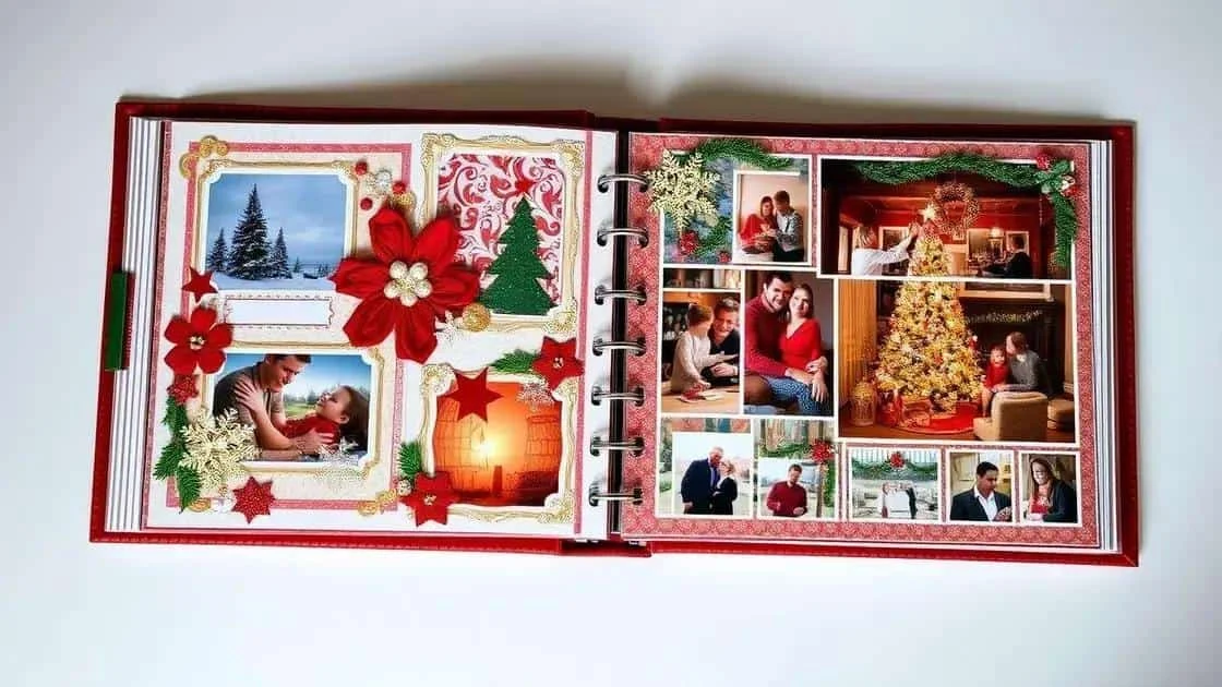 Album créatif décoré autour de photographies de famille
