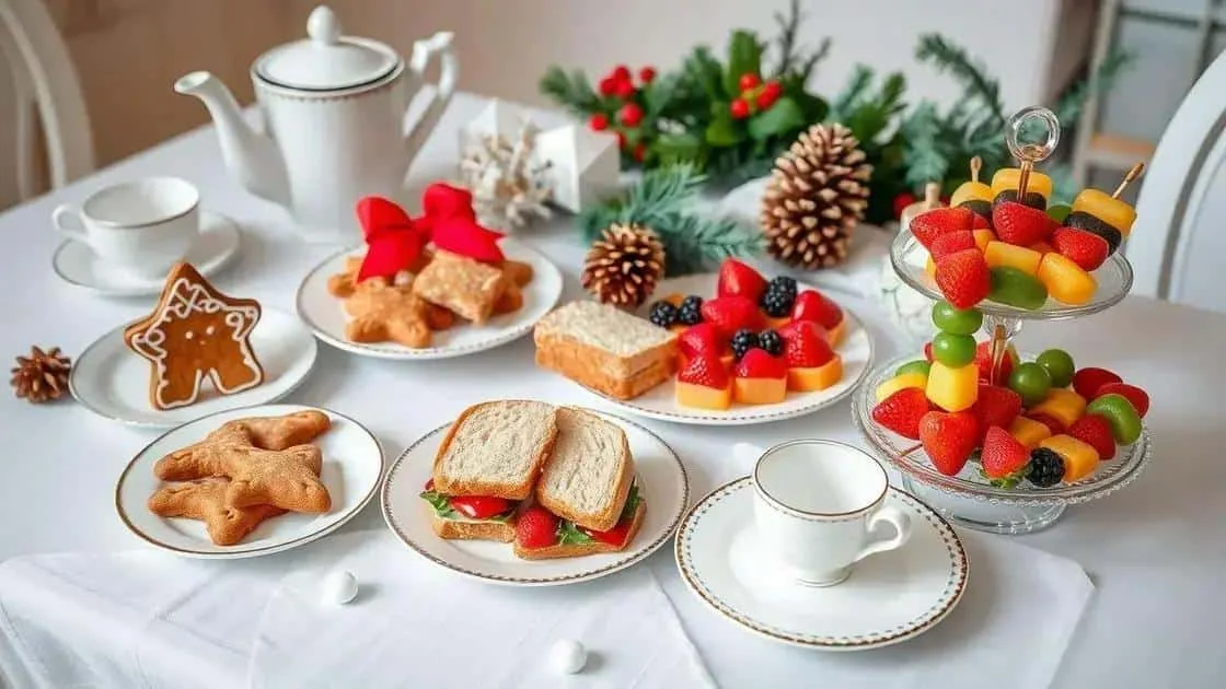 Idées de présentation de biscuits, sandwichs et fruits ; choisir les fruits selon la saison