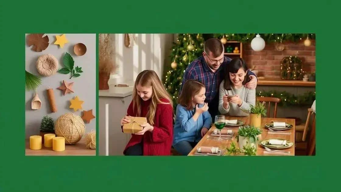 Collage de matériaux créatifs et d’un échange de cadeaux en famille