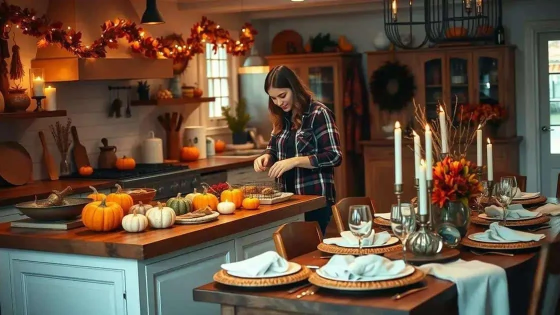 Une personne prépare un repas dans une cuisine décorée Une personne prépare un repas dans une cuisine décorée