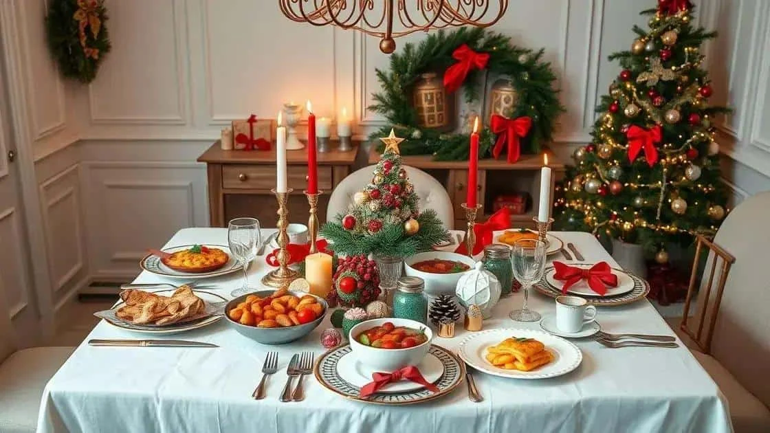 Une table dressée pour un repas de fête
