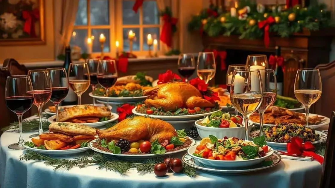 Vins rouges et blancs autour de volailles rôties et de plats de fête