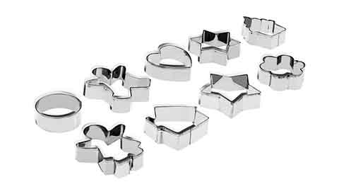 Cortador de Biscoito de Natal de Inox Kit de 8 Peças