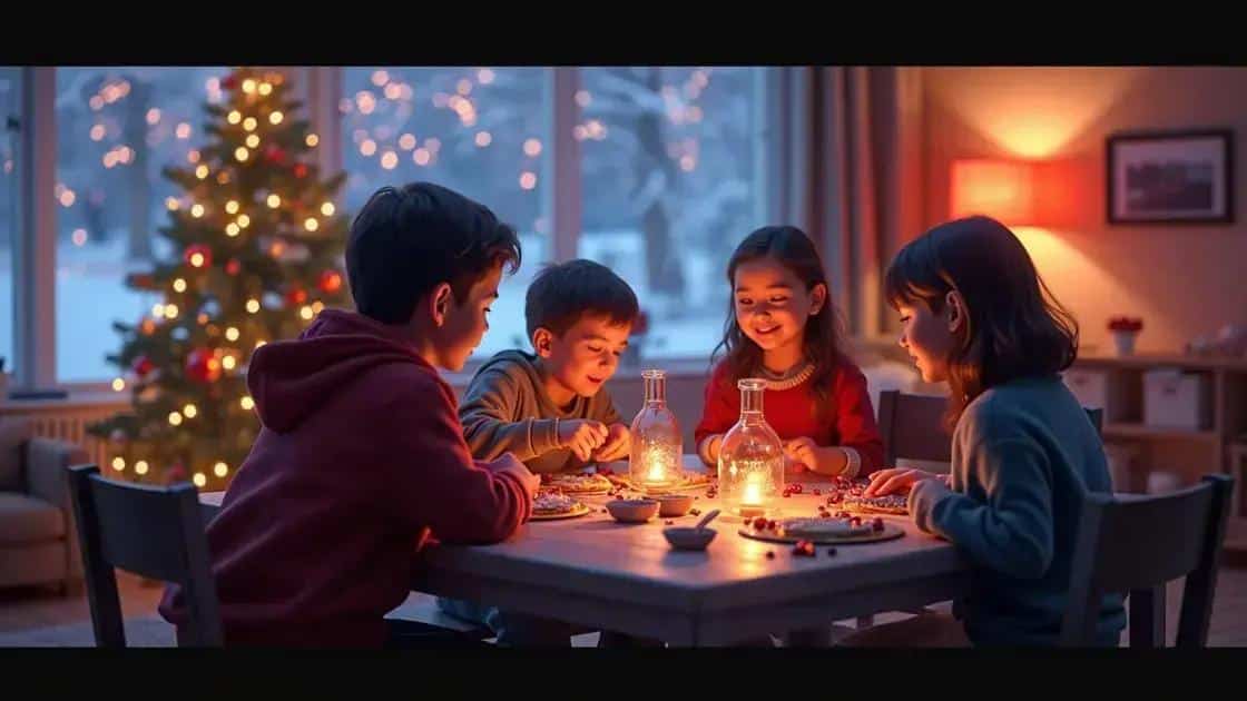 Atividades natalinas com a família no cotidiano