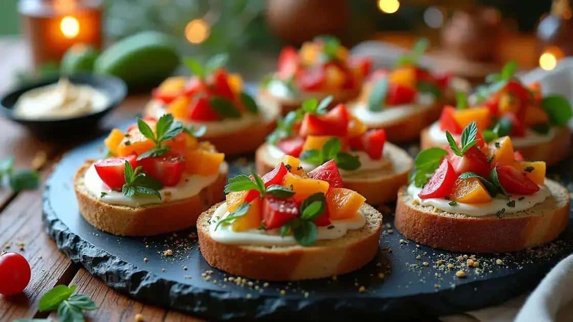 opções de entradas veganas para o natal