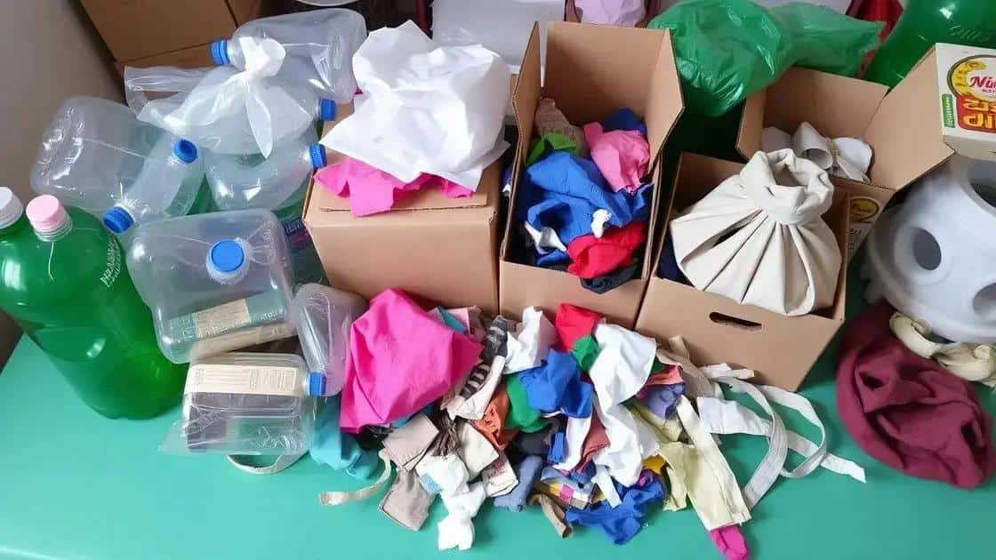 materiais recicláveis para DIY