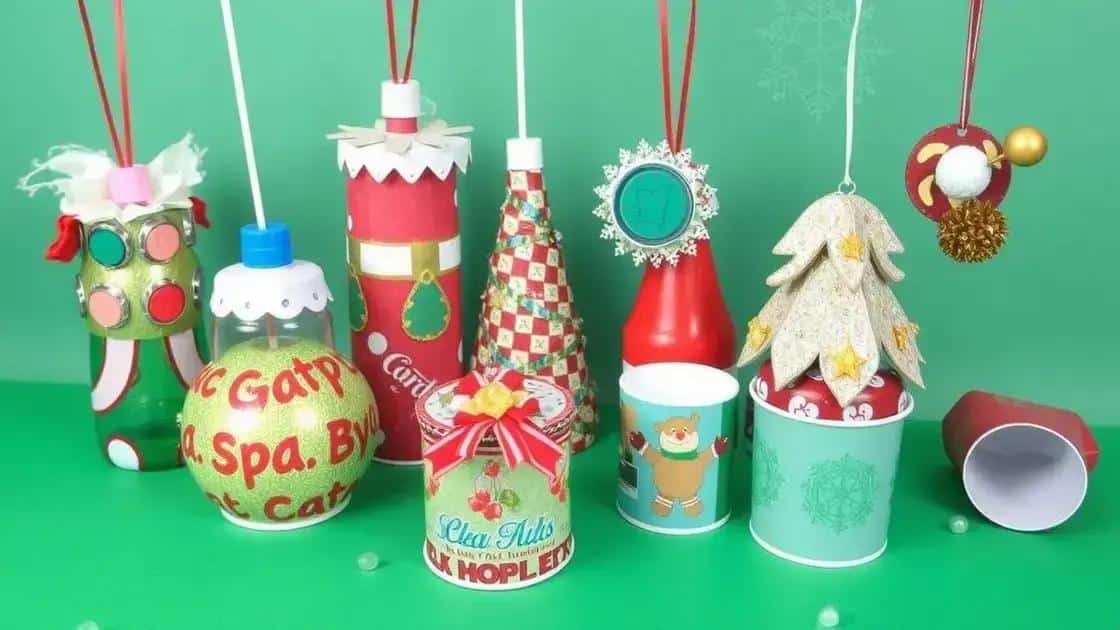Artesanato fácil com materiais recicláveis para o Natal