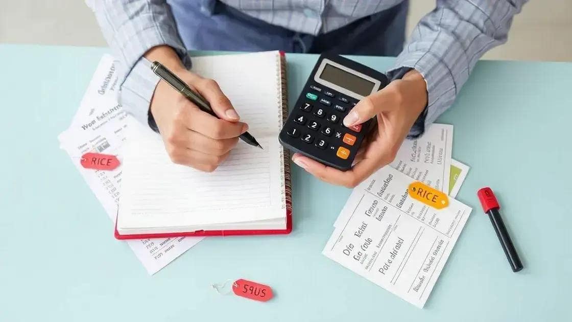 Estabeleça um orçamento para as compras