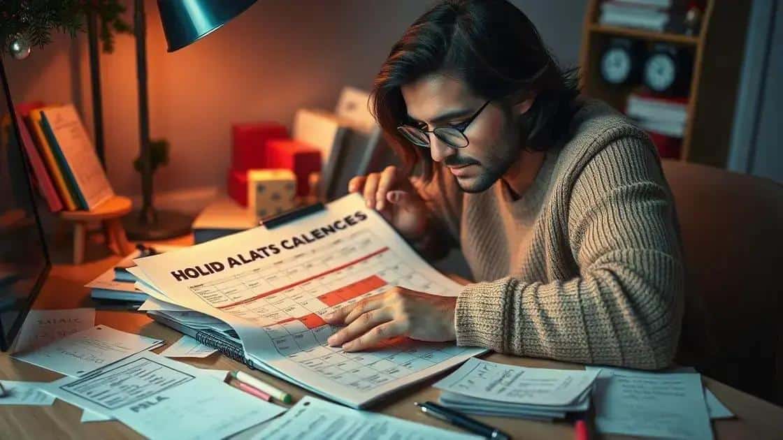 A importância de revisar o calendário após as festas
