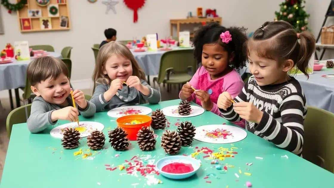 Como envolver as crianças na decoração com pinhas