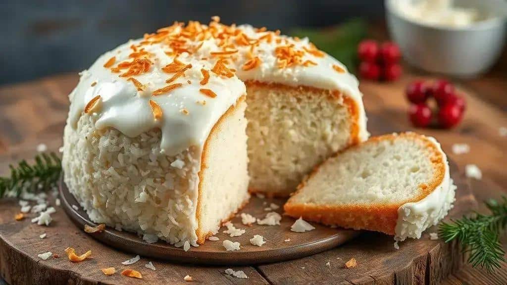 Bolo Gelado de Natal com Coco