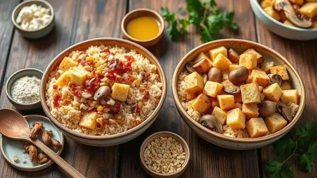 Como adaptar a receita para versões sem glúten ou vegetarianas Como adaptar a receita para versões sem glúten ou vegetarianas