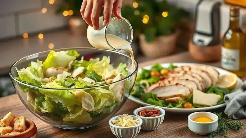 Como preparar a salada caesar réveillon