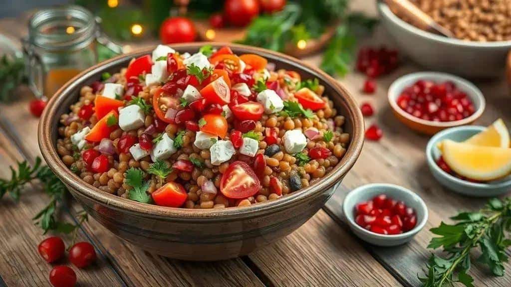Como preparar a salada de lentilha de natal da sorte passo a passo