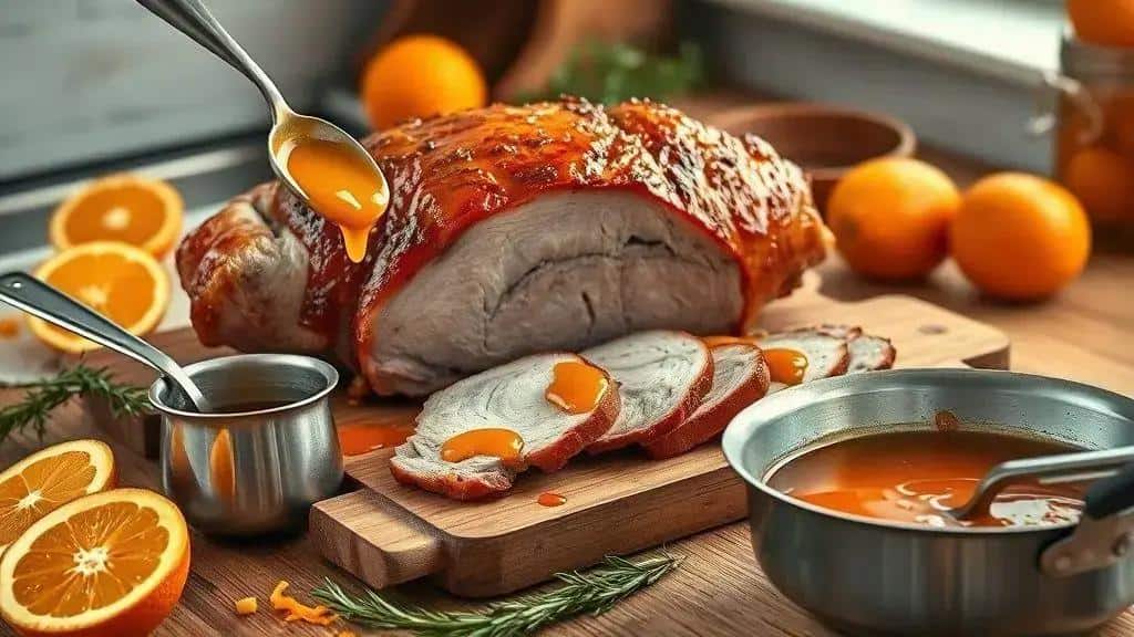 Como preparar lombo assado com molho de laranja Como preparar lombo assado com molho de laranja