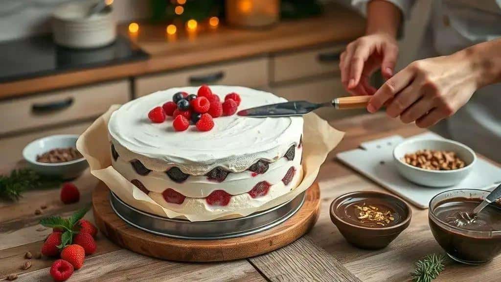 Como preparar o bolo de sorvete natalino Como preparar o bolo de sorvete natalino