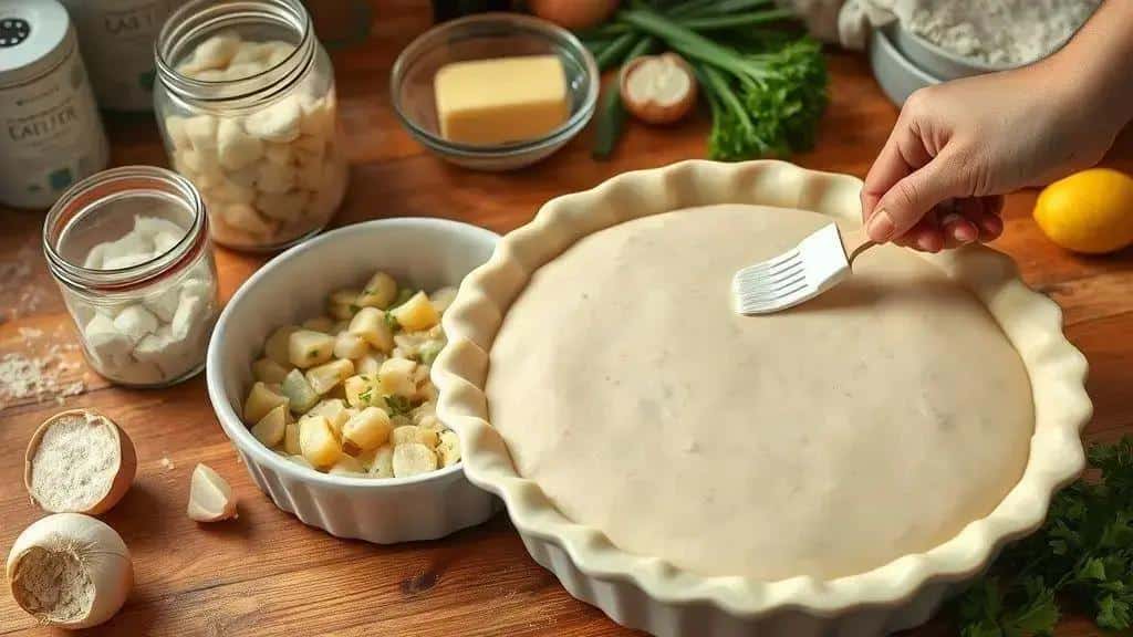 Como preparar o empadão de palmito vegano Como preparar o empadão de palmito vegano